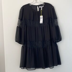 NWT BCBGeneration Black Lace Shift Dress - Size S
